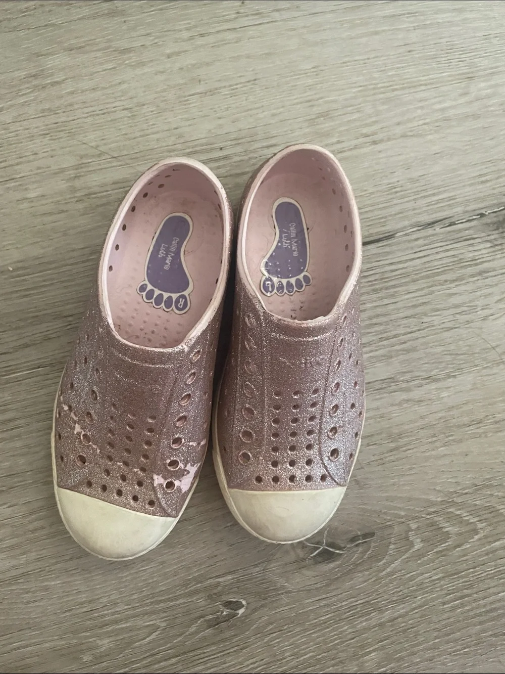 Native Girls' Glitter Slip-On Water Shoes